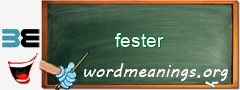 WordMeaning blackboard for fester